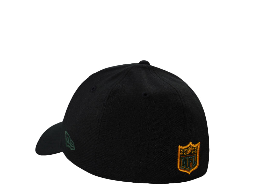 New Era Green Bay Packers Black Classic Edition 39Thirty Stretch Fit Cap
