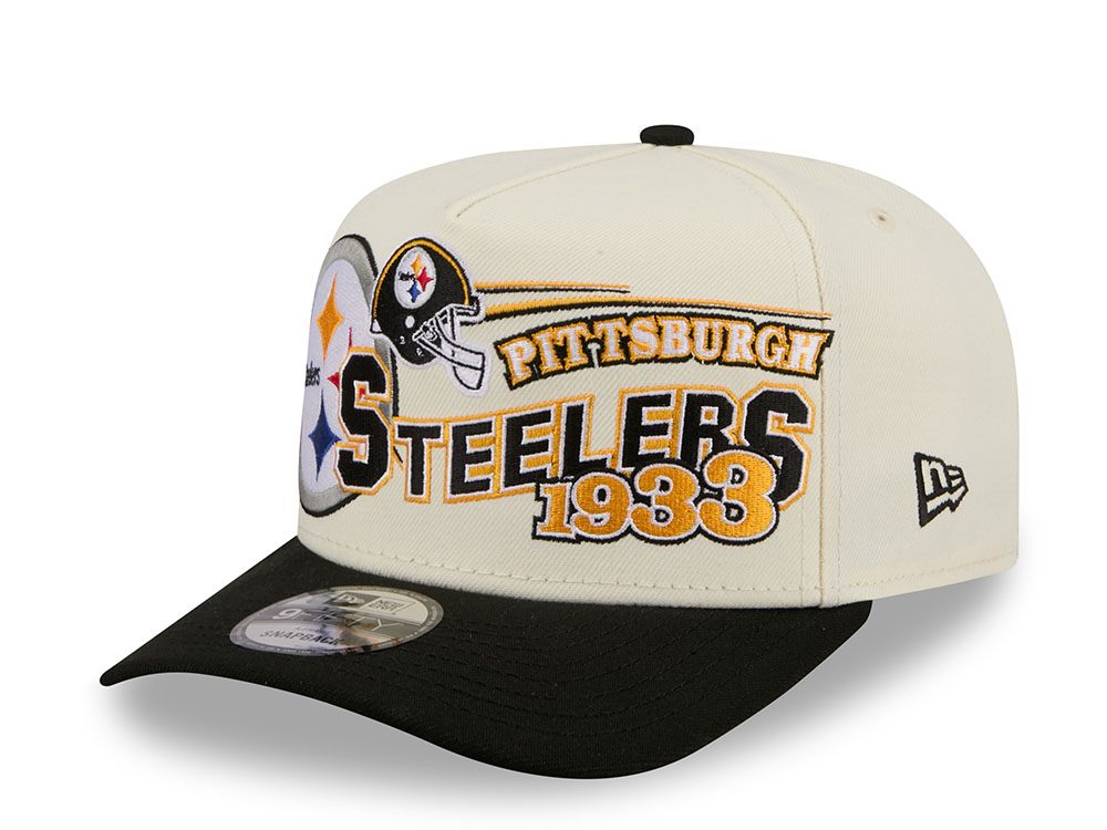 New Era Pittsburgh Steelers Classic Logo Two Tone Edition 9Fifty A Frame Snapback Cap