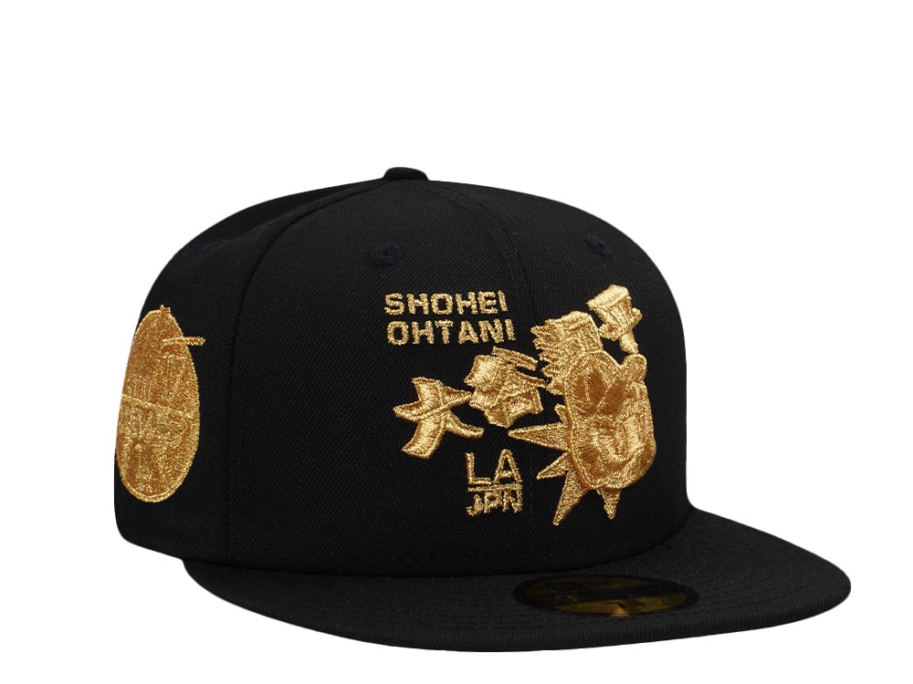 New Era Los Angeles Dodgers Ohtani 24K Gold Black Prime Edition 59Fifty Fitted Cap