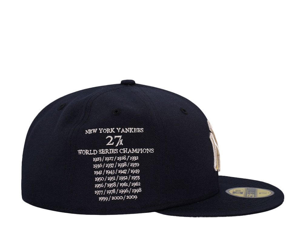New Era New York Yankees 27x World Series Champions Navy Prime Edition 59Fifty Fitted Cap