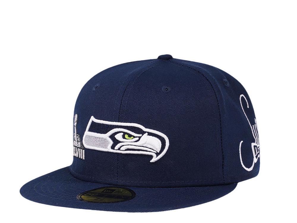 New Era Seattle Seahawks Historicchamps Navy 59Fifty Fitted Cap