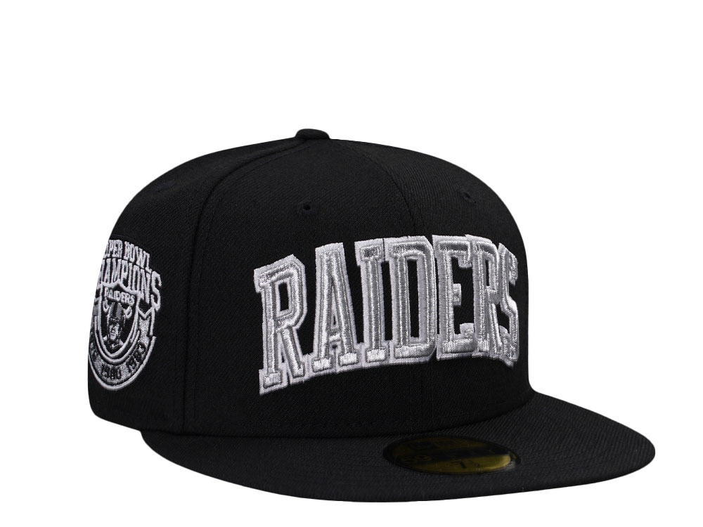 New Era Las Vegas Raiders Super Bowl Champions Black Wool Edition 59Fifty Fitted Cap