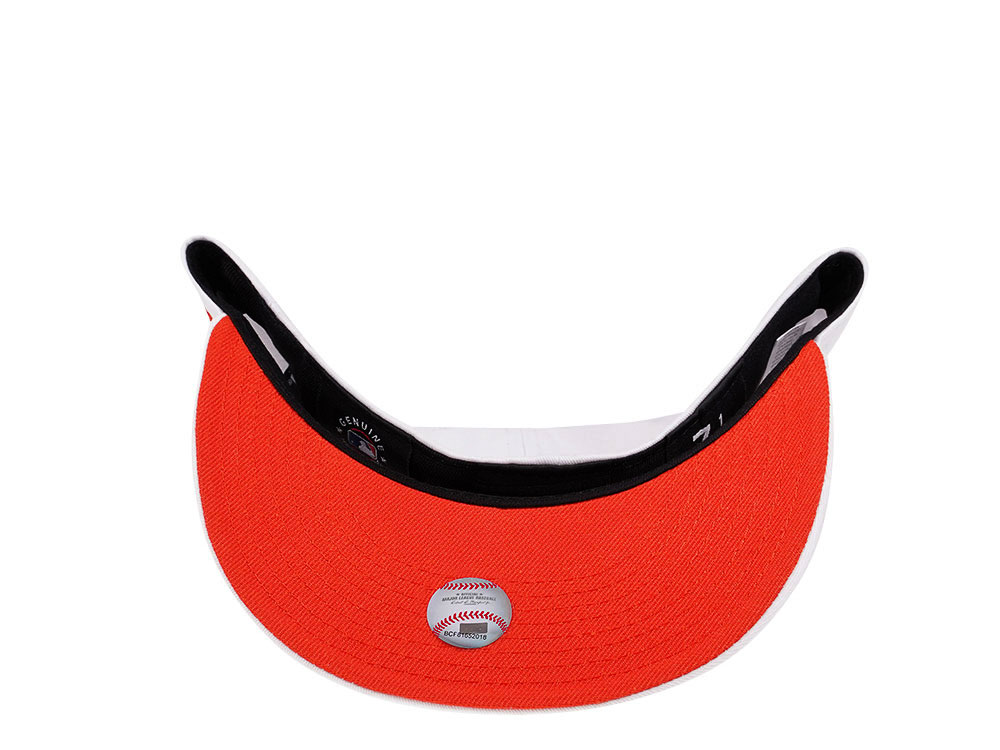 New Era Miami Marlins White Orange Pop Edition 59Fifty Fitted Cap