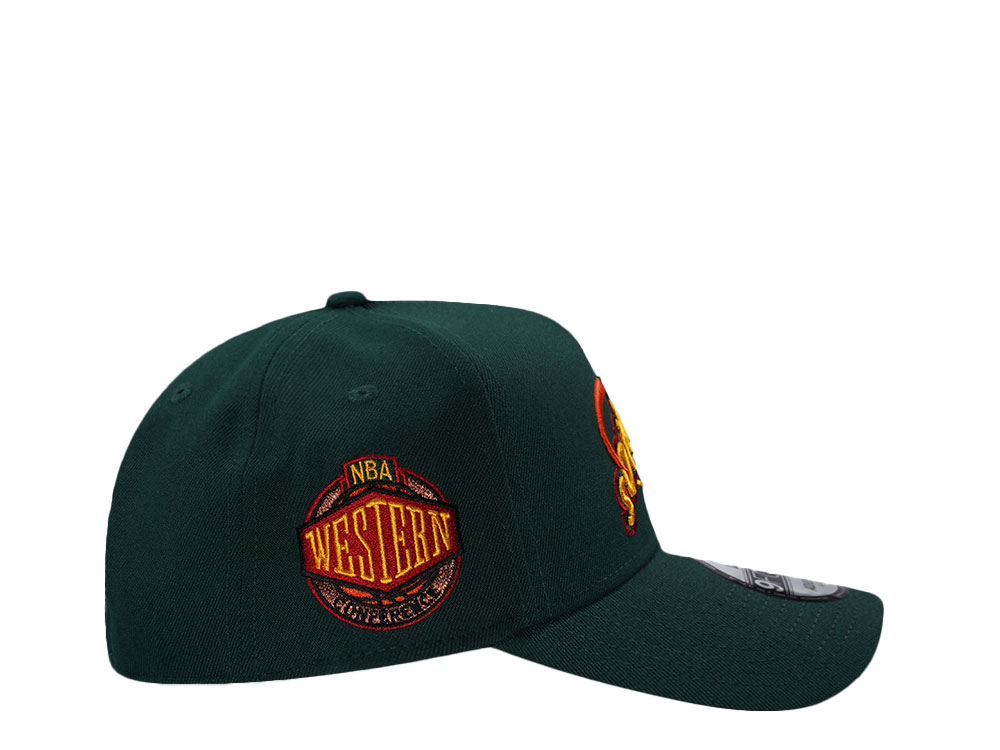 New Era Seattle Supersonics NBA Western Conference Dark Green Prime Edition 9Forty A Frame Snapback Cap