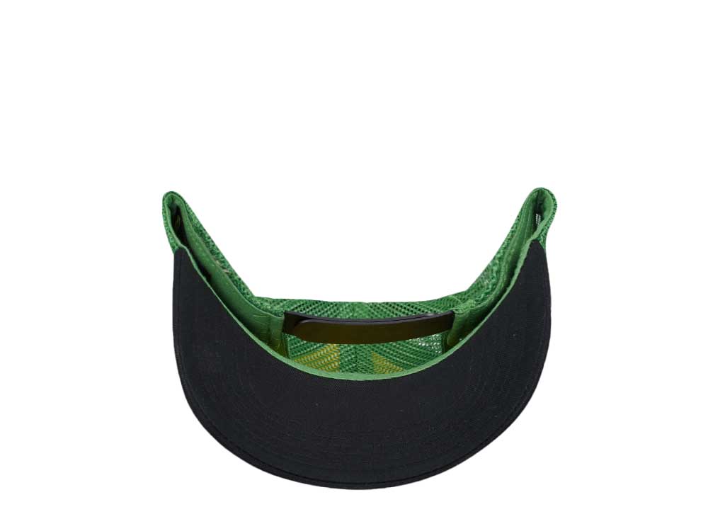 John Deere Logo Mesh Black Trucker Snapback Cap