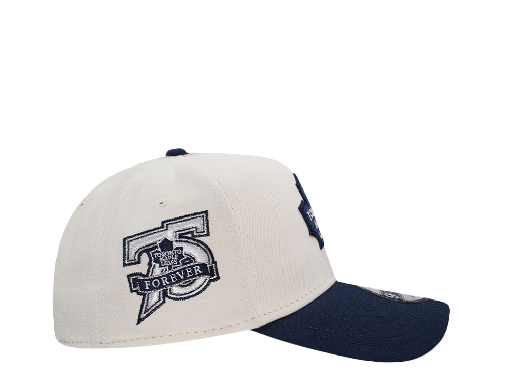 New Era Toronto Maple Leafs 75th Anniversary Chrome Two Tone Edition 9Forty A Frame Snapback Cap