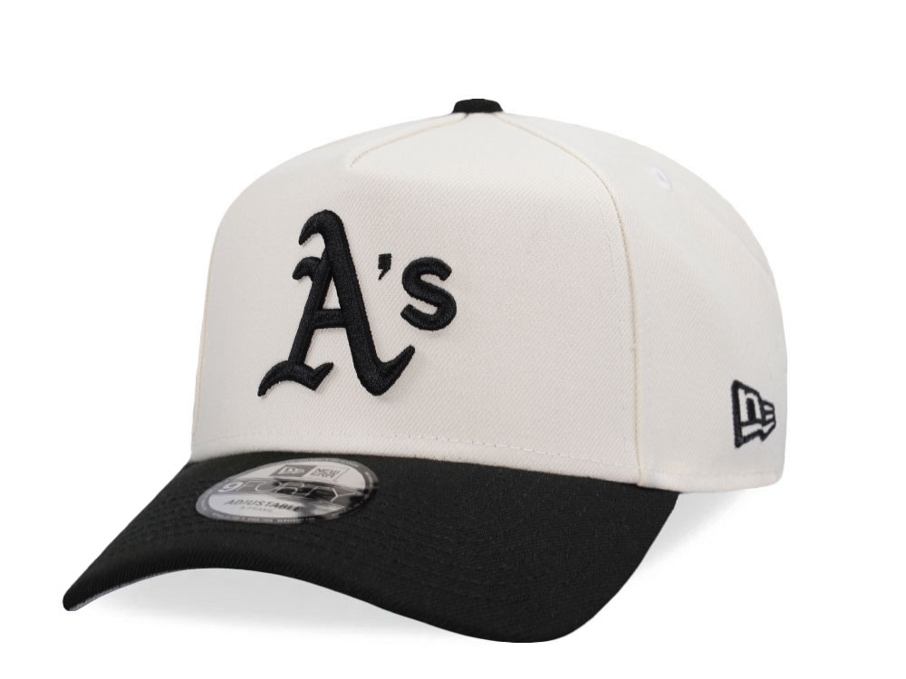 New Era Oakland Athletics Chrome Black Two Tone Edition 9Forty A Frame Snapback Cap