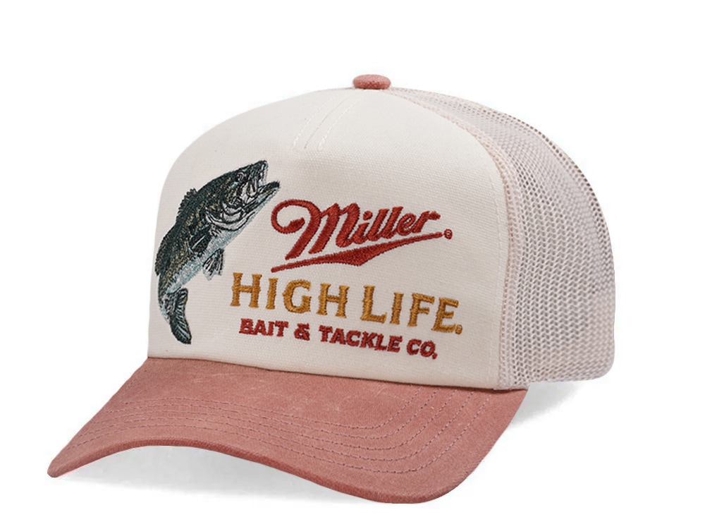 American Needle Miller High Life Remington Ivory Two Tone Edition Trucker Snapback Cap
