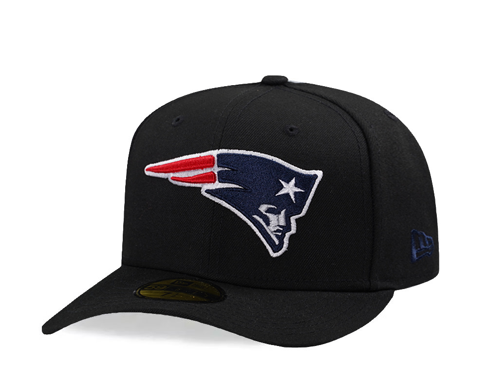 New Era New England Patriots Black Prime Edition Pre Curved 59Fifty Fitted Cap