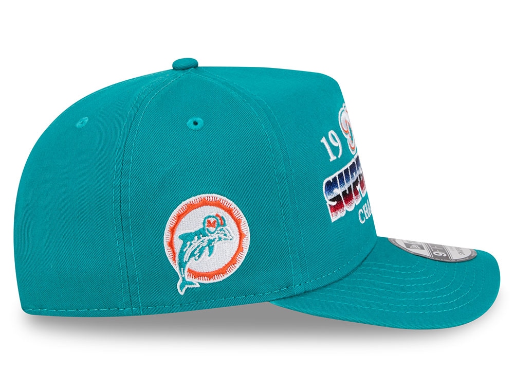 New Era Miami Dolphins Super Bowl Champions 1972 Historic Teal Edition 9Fifty A Frame Snapback Cap