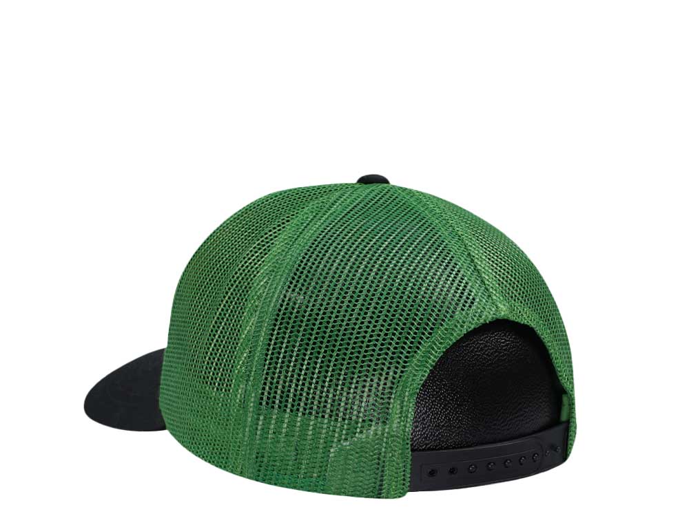 John Deere Logo Mesh Black Trucker Snapback Cap