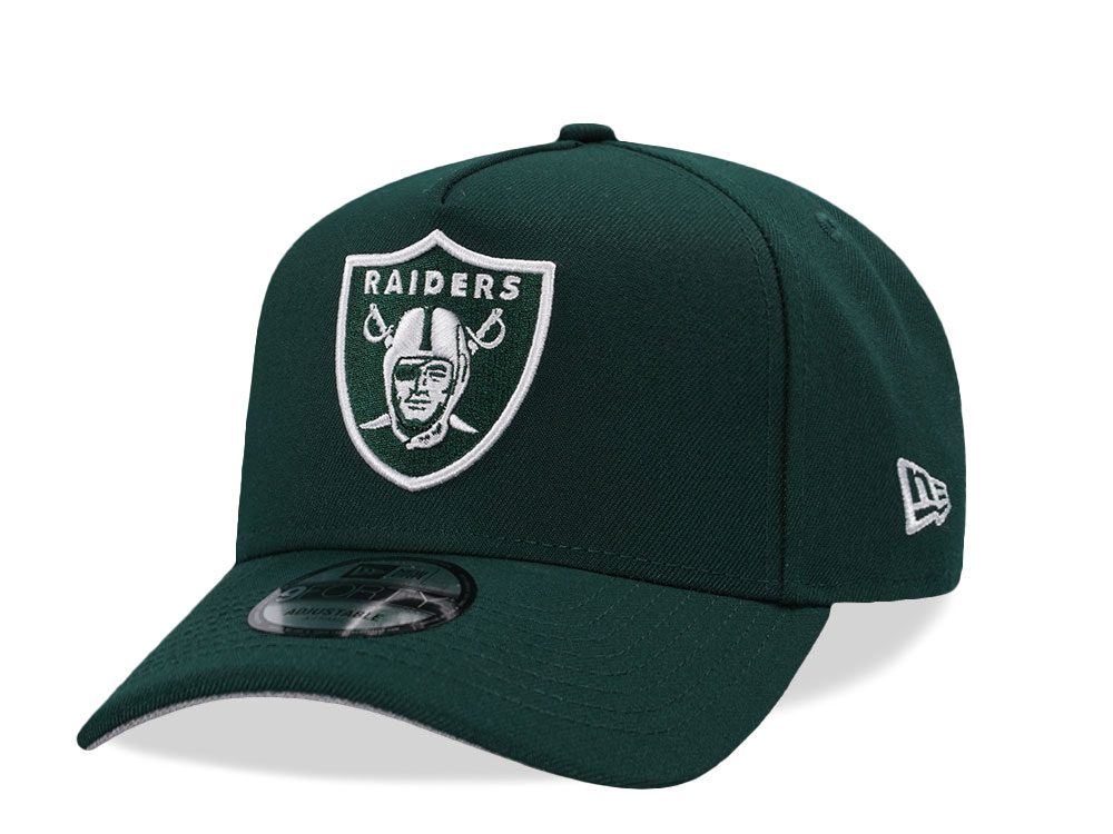 New Era Las Vegas Raiders Field Green Prime Edition 9Forty A Frame Snapback Cap