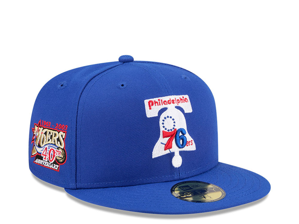 New Era Philadelphia 76ers HWC 40th Anniversary Blue  59Fifty Fitted Cap