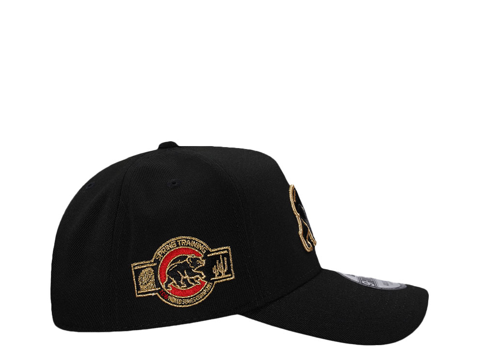 New Era Chicago Cubs Spring Training Blackout Gold Edition 9Forty A Frame Snapback Cap