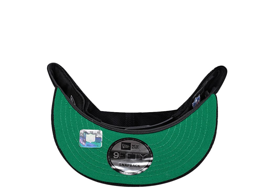 New Era Green Bay Packers Black Corduroy Edition 9Fifty Snapback Cap