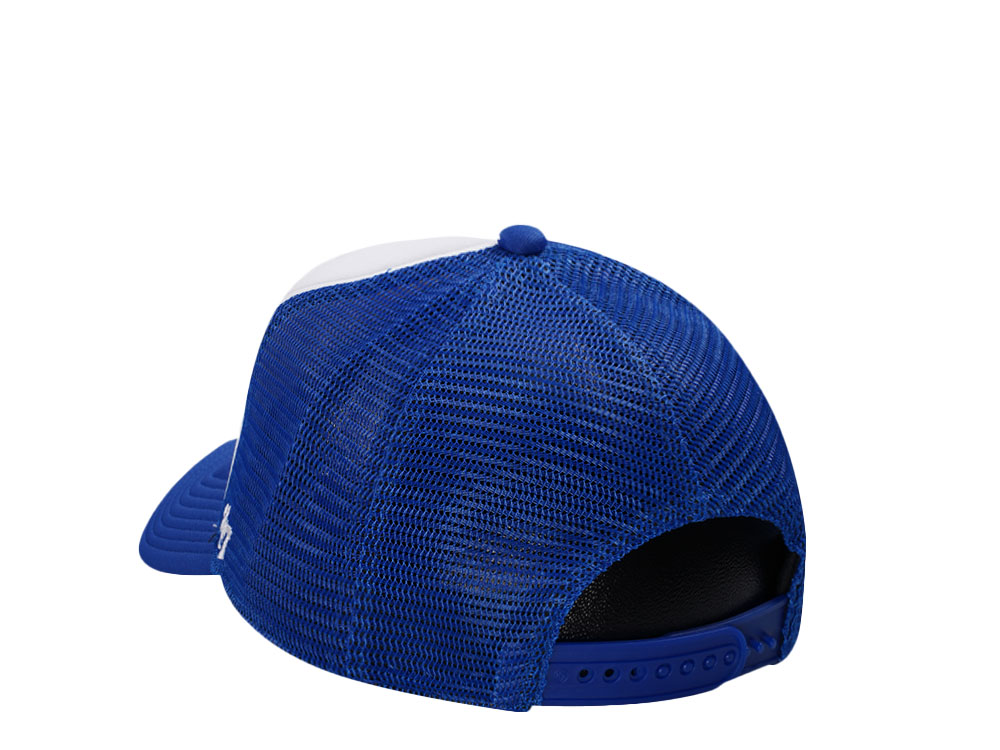 47Brand Edmonton Oilers Vintage 1990 Stanley Cup Blue Foam Champ Offside Trucker Snapback Cap