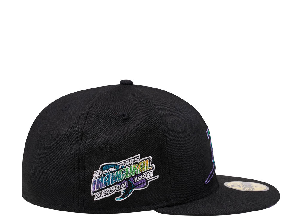 New Era Tampa Bay Rays Inaugural Season 1998 Black and Purple Edition 59Fifty Fitted Cap