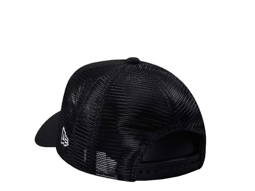 New Era Los Angeles Dodgers Micro Logo Black Edition 9Forty A Frame Trucker Snapback Cap