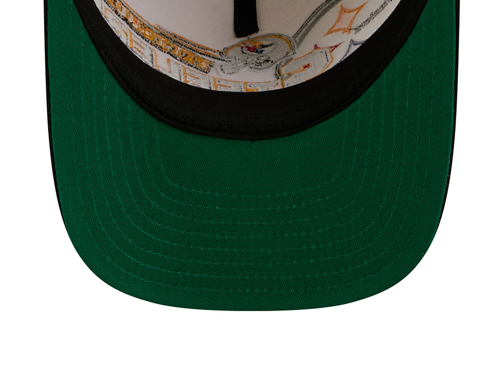 New Era Pittsburgh Steelers Classic Logo Two Tone Edition 9Fifty A Frame Snapback Cap