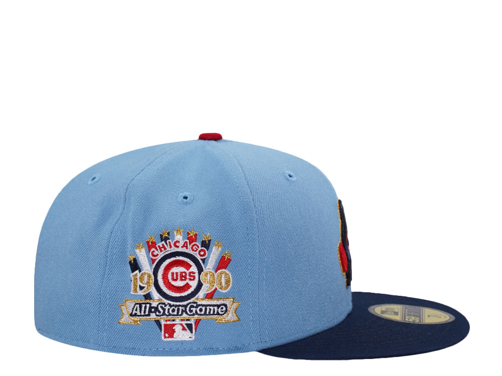 New Era Chicago Cubs All Star Game 1990 Sky Blue Two Tone Edition 59Fifty Fitted Cap