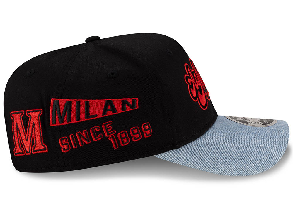 New Era Ac Milan Tonal Floral Edition Blue 9Fifty Stretch Snapback Cap