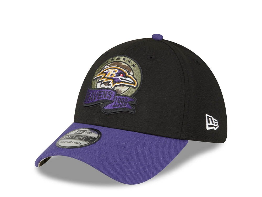 New Era Baltimore Ravens Salute to Service 2022 39Thirty Stretch Cap