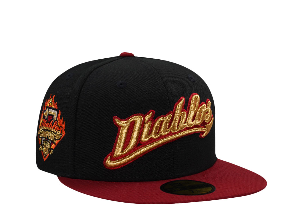 New Era Mexico Diablos Black And Red Two Tone Edition 59Fifty Fitted Cap