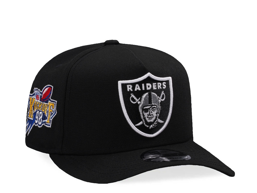 New Era Las Vegas Raiders Kickoff 1998 Black Prime Edition 9Fifty A Frame Snapback Cap