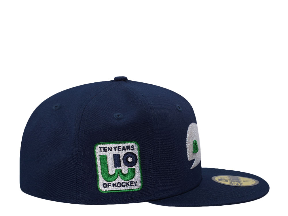 New Era Hartford Whalers 10 Years of Hockey Navy Throwback Edition 59Fifty Fitted Cap