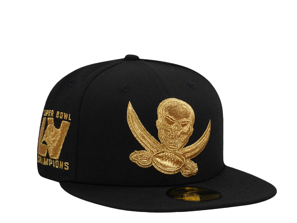 New Era Tampa Bay Buccaneers Super Bowl Champions 2023 Black 24k Edition 59Fifty Fitted Cap
