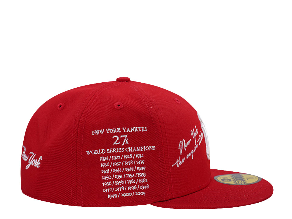 New Era New York Yankees 27x Champions Scarlet Prime Edition 59Fifty Fitted Cap
