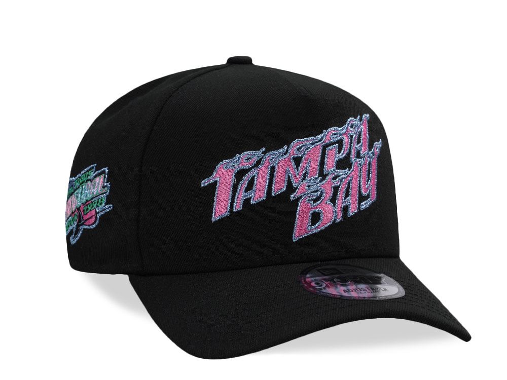 New Era Tampa Bay Rays Inaugural Season Black Prime Edition 9Forty A Frame Snapback Cap