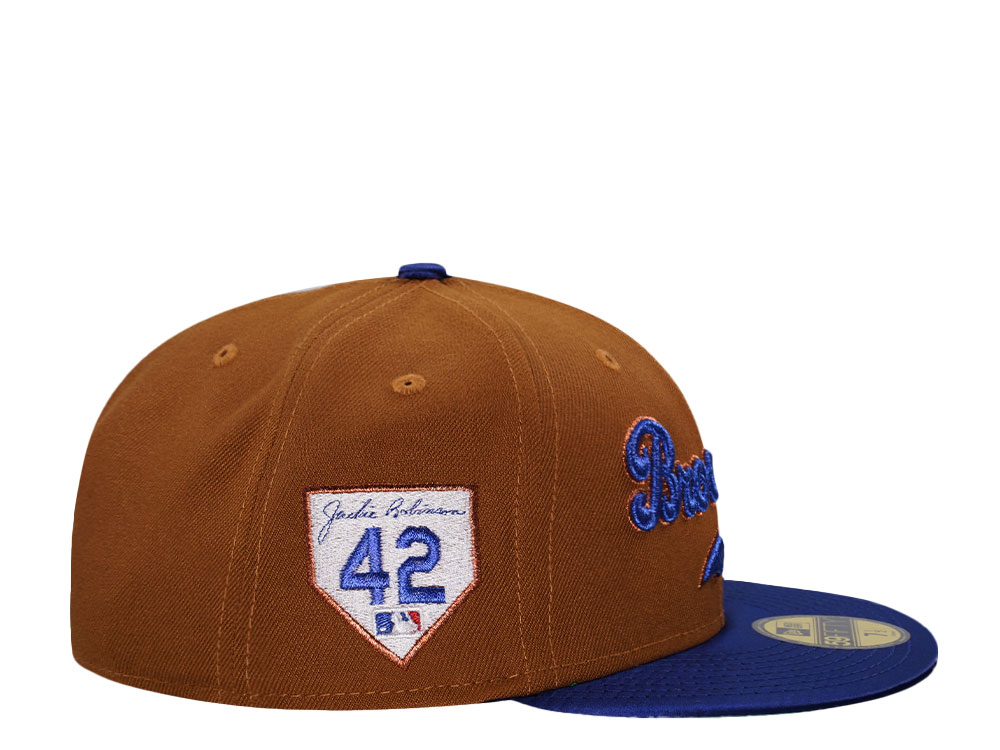 New Era Brooklyn Dodgers Jackie Robinson Bourbon Satin Brim Edition 59Fifty Fitted Cap