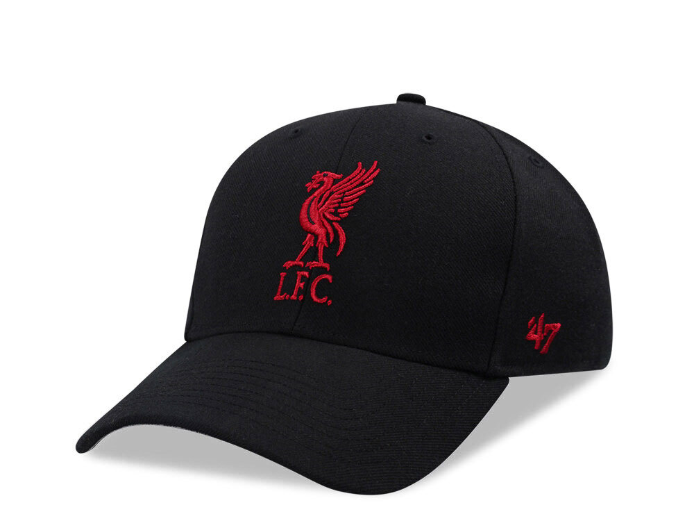 47Brand Liverpool FC Black and Red MVP Strapback Cap