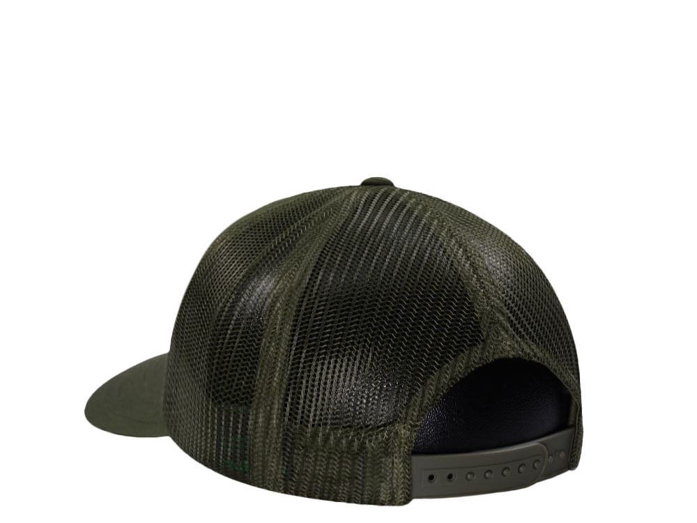 John Deere Vintage Logo Dark Green Trucker Snapback Cap