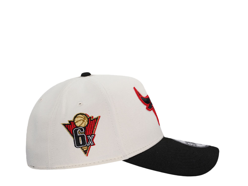 New Era Chicago Bulls 6x Champions Chrome Two Tone 9Forty A Frame Snapback Cap