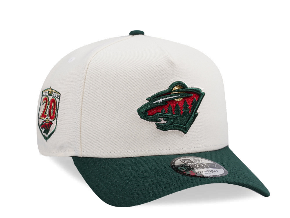 New Era Minnesota Wild 20th Anniversary Chrome Two Tone Edition 9Forty A Frame Snapback Cap