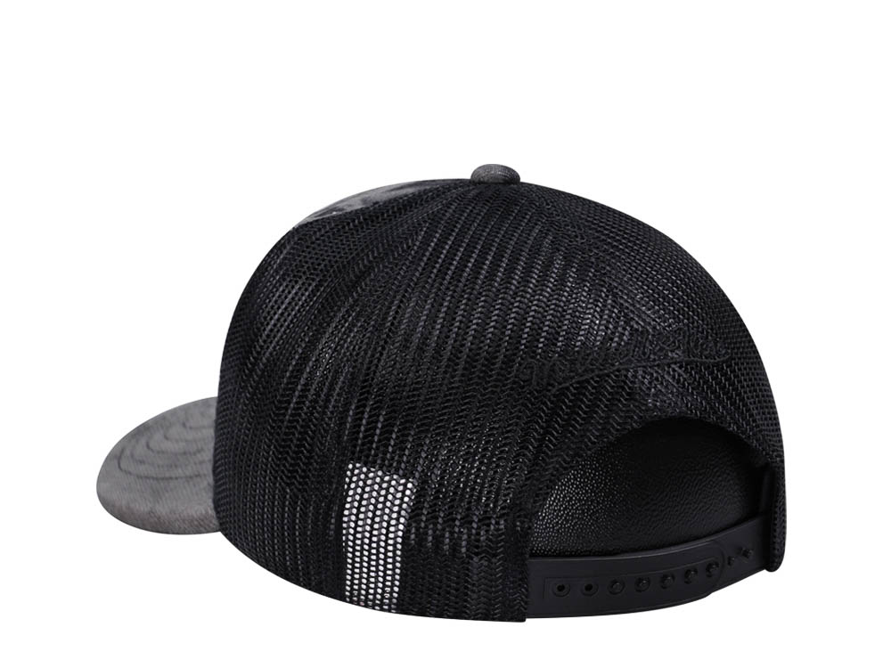 Mitchell & Ness Brooklyn Nets Burnt Ends Black Trucker Snapback Cap
