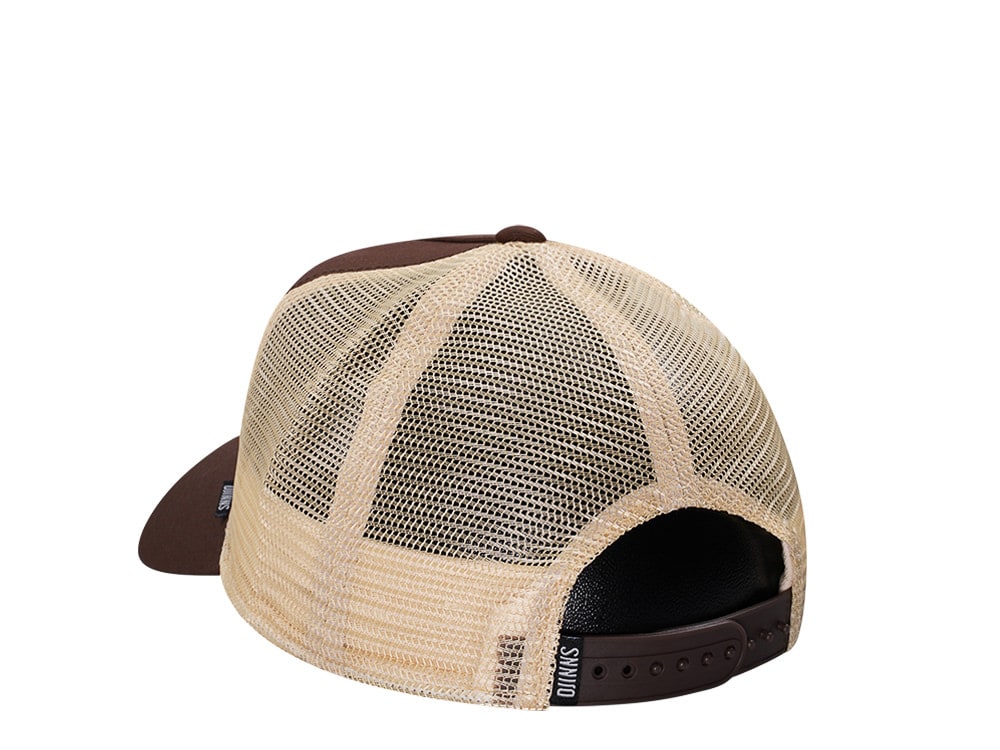Djinns Lazy Sunday Coffee Club Brown Trucker Snapback Cap