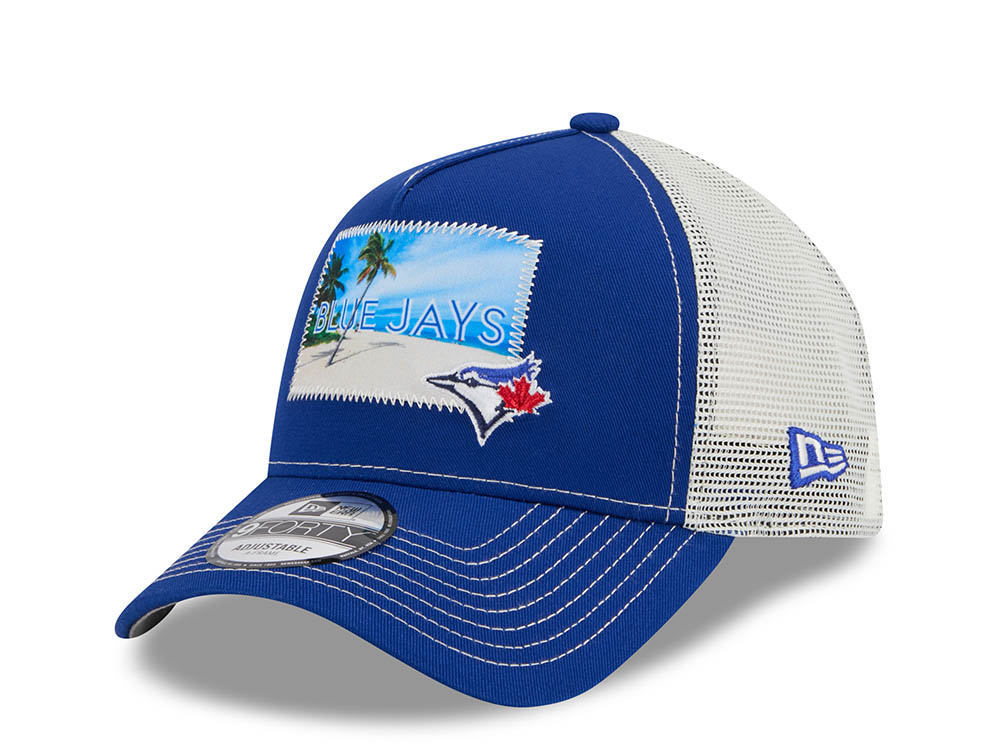 New Era Toronto Blue Jays M Patch Blue 9Forty A Frame Trucker Snapback Cap