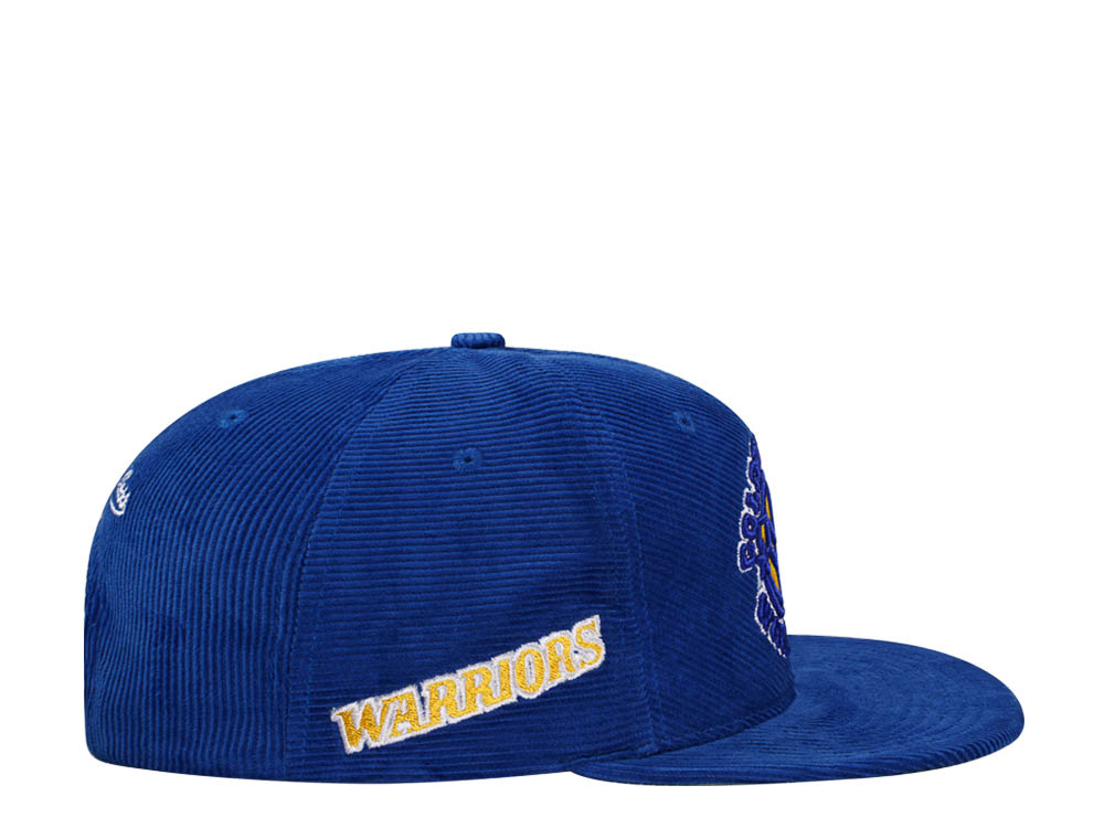 Mitchell & Ness Golden State Warriors Blue Cord Hardwood Classic Snapback Cap