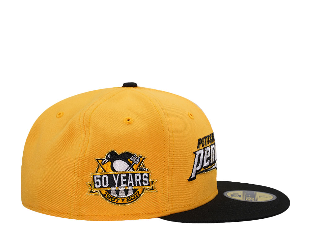 New Era Pittsburgh Penguins 50th Anniversary Two Tone Throwback Edition 59Fifty Fitted Cap