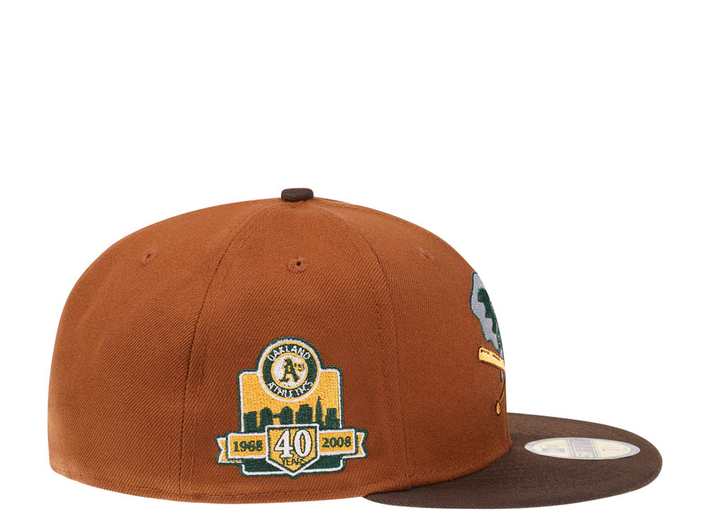 New Era Oakland Athletics 40th Anniversary Bourbon and Suede Edition 59Fifty Fitted Cap