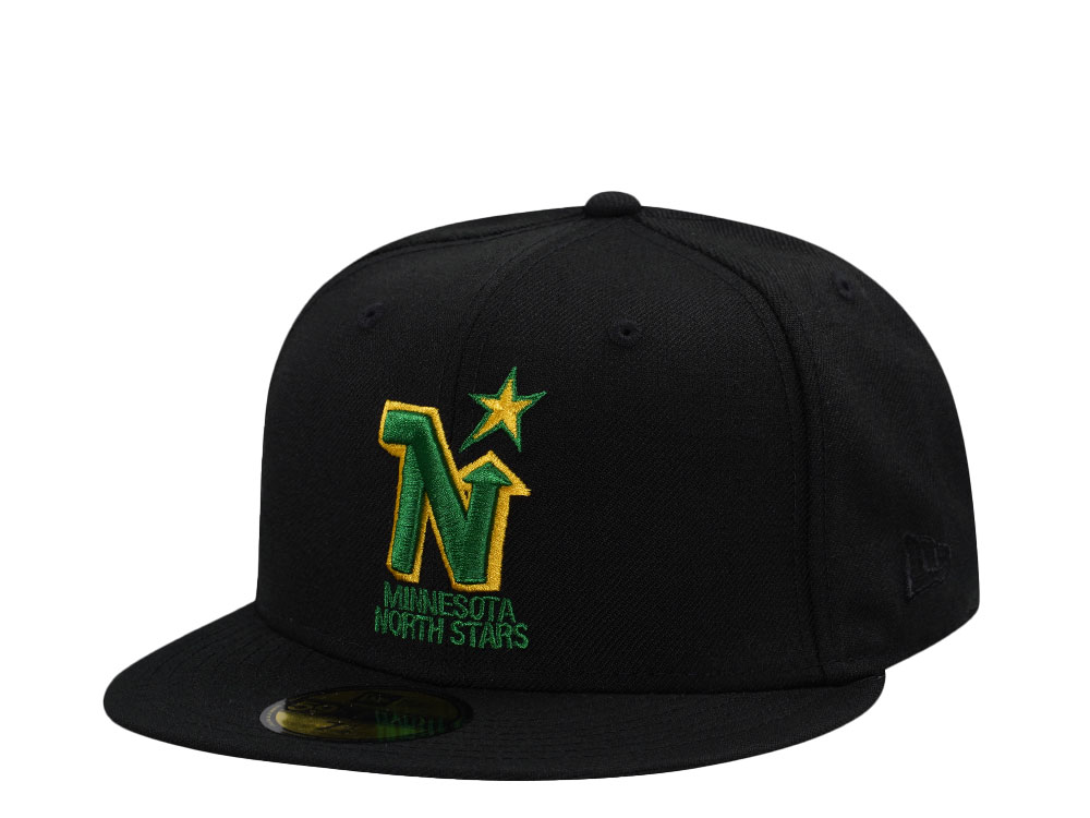 New Era Minnesota North Stars Black Throwback Wool Edition 59Fifty Fitted Cap