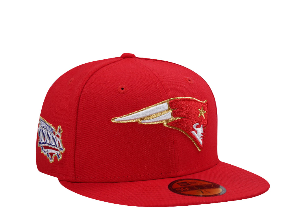 New Era New England Patriots Super Bowl XXXVI Red Prime Edition 59Fifty Fitted Cap