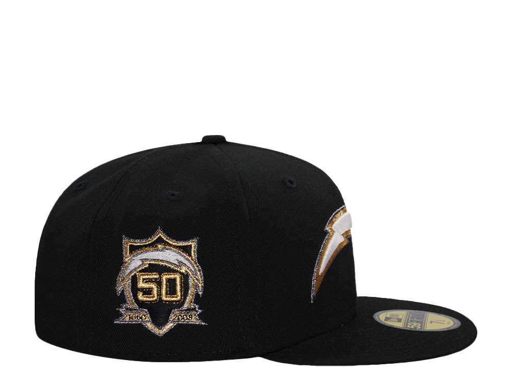 New Era Los Angeles Chargers 50th Anniversary Glow Black Prime Edition 59Fifty Fitted Cap