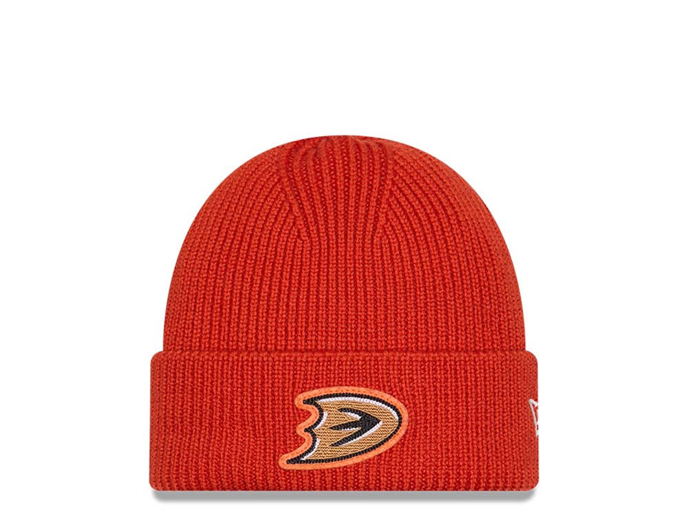 New Era Anaheim Ducks Skull Knit Orange Knit