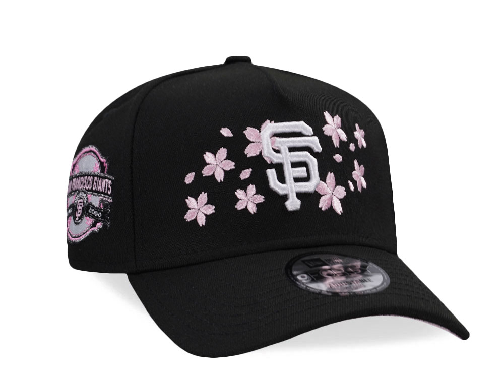 New Era San Francisco Giants 2000 Cherry Blossom Black Pink Edition 9Forty A Frame Snapback Cap