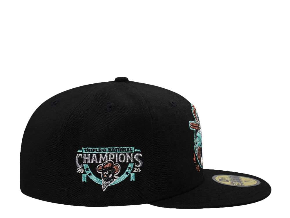 New Era Sugarland Space Cowboys Triple A Champions 2024 Black Edition 59Fifty Fitted Cap