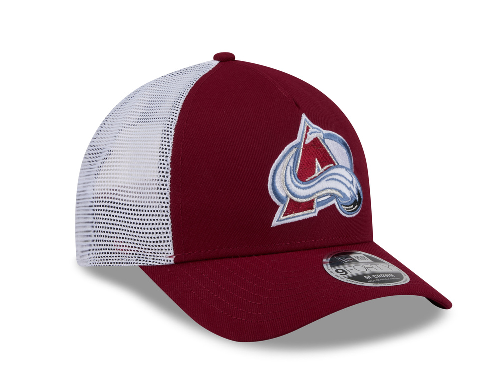 New Era Colorado Avalanche Official Team Color Edition 9Forty M Crown A Frame Trucker Snapback Cap
